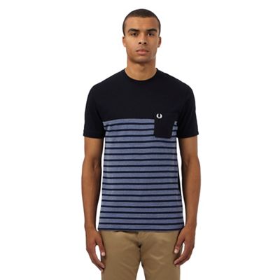 Fred Perry Navy striped print t-shirt